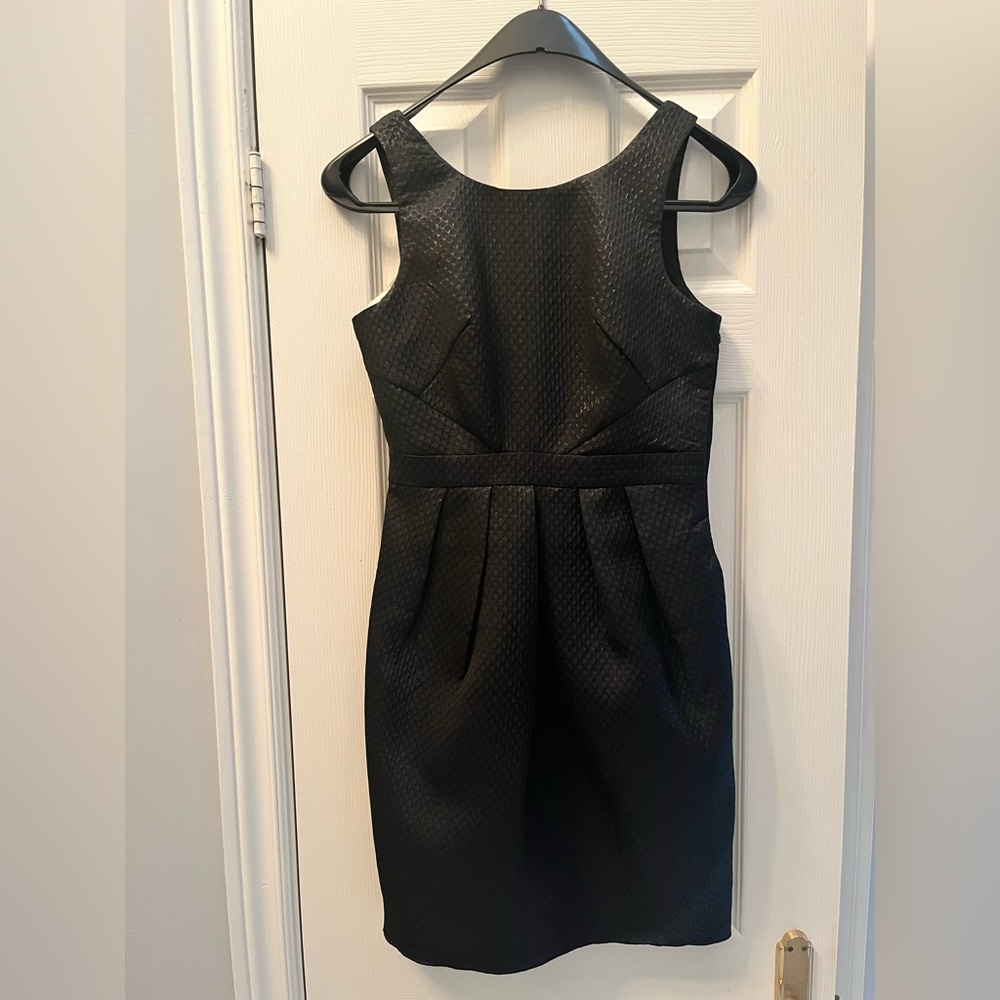 Sleeveless Shiny Black Cocktail Dress